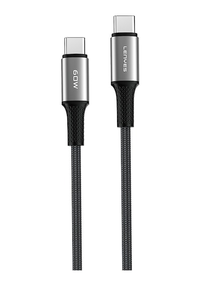 Lenyes Lc559 Type-c To Type-c Pd Örgülü Hızlı Şarj Özellikli Data Ve Şarj Kablosu 60w 1m Siyah
