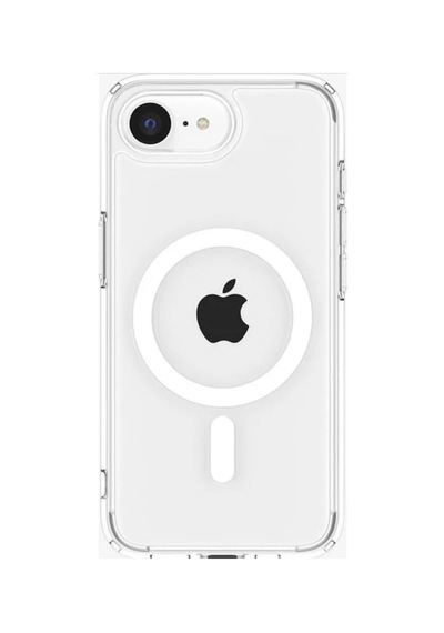 İphone 17e / 16e İle Uyumlu Magsafe Kılıf Crystal Flex Mag Fit Clear White - Acs09127