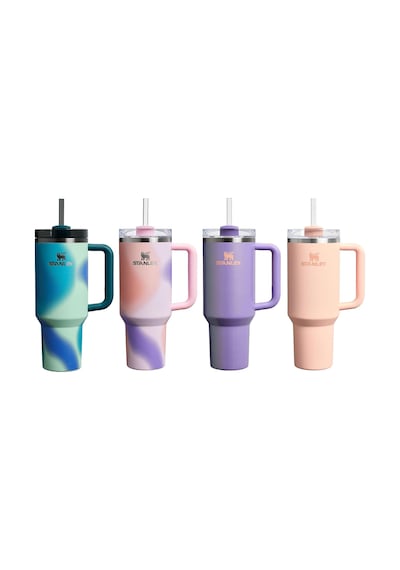 Quencher H2.0 Flowstate Pipetli Termos Bardak 1.18 Litre - Pastel Turuncu Orange Cream Paslanmaz Çelik Çok Renkli
