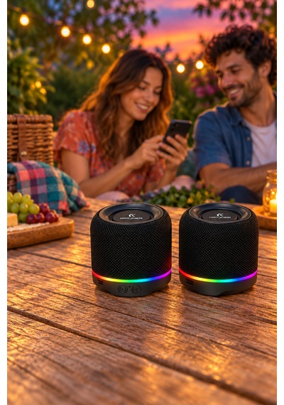 Spbtrn-001 Beatron Manyetik Ayrılabilir Bluetooth 5.4 Hoparlör 2 5 W, Tws, Tf Kart, Işıklı Siyah