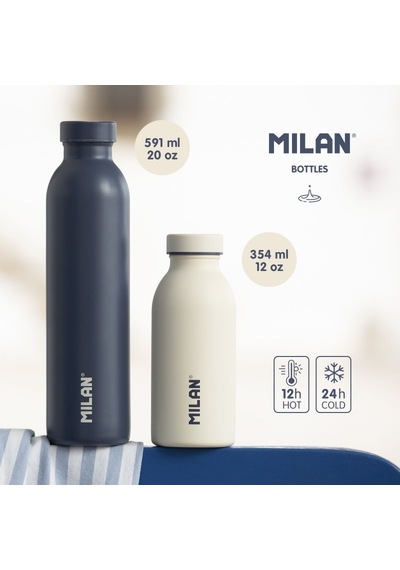Mılan 643012Bg 1918 Beyaz Paslanmaz Izotermal Matara 354 Ml.