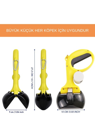Hpytech Köpek Dışkı Temizleme Aparatı Pooper Scooper & Atık Küreği-portatif,hijyenik Kaka Temizleme Poşet Dahil