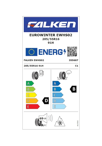Falken 205/55 R16 91H Eurowinter Hs02 Kış Lastiği 2026