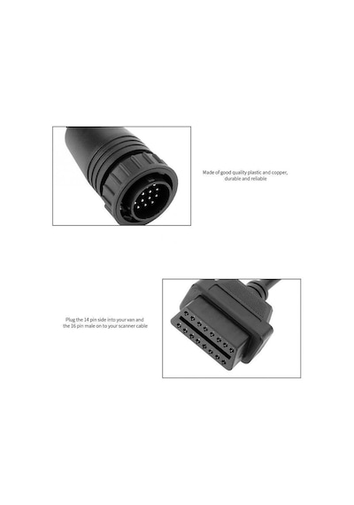 Mercedes Benz Obd2 Araç 14 Pin 16 Pine Çeviren Bağlantı Kablosu