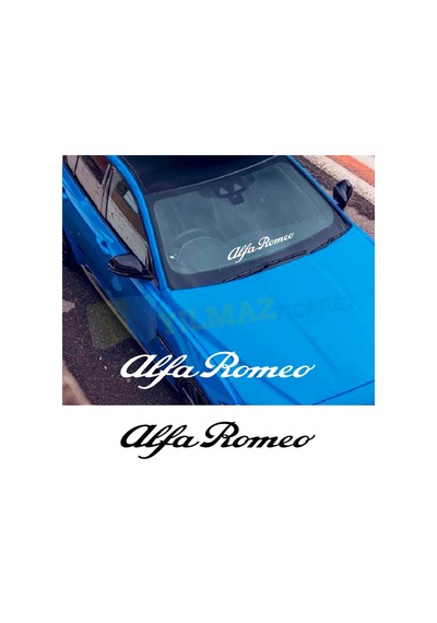 Alfa Romeo Yazı Ön Arka Cam Oto Sticker Araba Yapıştırma 1 Adet