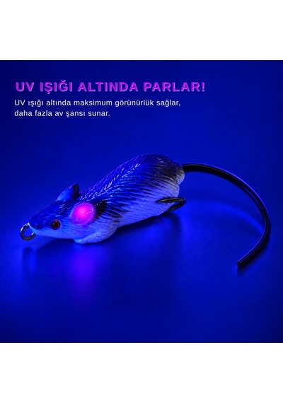 Silikon Fare - 15g 70mm - Fishack Ratx - Uv Boyalı - Black White