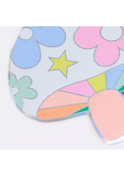 Meri Meri - Groovy Mushroom Napkins - Modern Mantar Desenli Peçeteler - 16 Adet