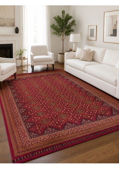 Sateen Afghan Sfg 01 Red Afgan Desenlerine Sahip Hav Vermeyen Özel İplerle Dokunan Yıkanabilir Ve Özel Kaymaz Tabanlı Sık Dokuma Makine Halısı Kırmızı Sateen Afghan Sfg 01 Red Afgan Desenlerine Sahip Hav Vermeyen Özel İplerle Dokunan Yıkanabilir Ve Özel Kaymaz Tabanlı Sık Dokuma Makine Halısı Kırmızı