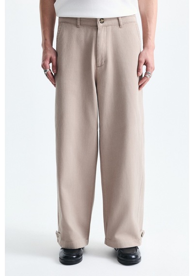 Vamos Relaxed Fit Pantolon Koyu Bej