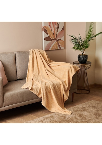 Nuvomonn Wellsoft Koltuk Şalı - Bej - 120x165 Cm Renkli