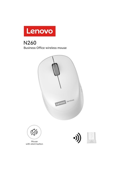 N260 Kablosuz Sessiz Mouse Beyaz 870042253 N260beyaz