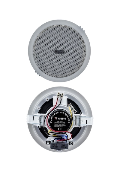 Westa Ws-1013t Tavan Hoparlörü - 6w, 5.25 İnç, 70-100v, 91db Hass