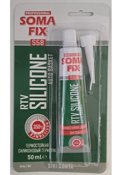 Somafix Rtv Yüksek Isı Silikonu Sıvı Conta 50 Ml Gri S58