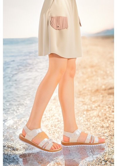 Kiko Kids Kız Çocuk Sandalet Arz 2345 Sedef