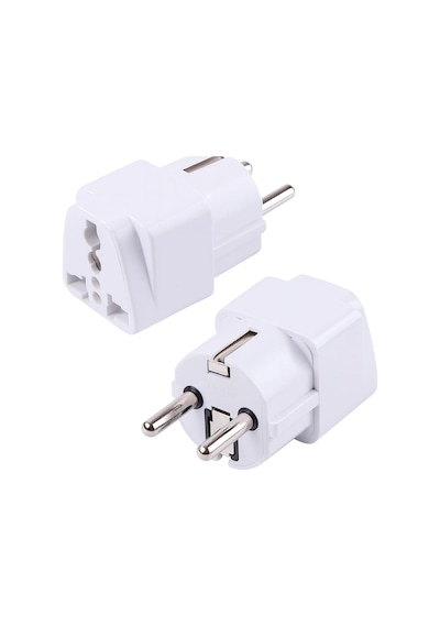 Kyrotech Uluslararası Seyahat Adaptörü 2 Li Set, Tip C Avrupa, Tip G İngiltere Adaptör Fişi, 15