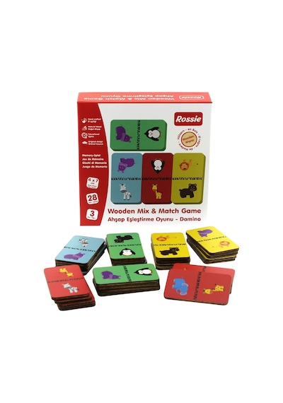 Rossie Ahşap Eşleştirme Oyunu - Domino Game