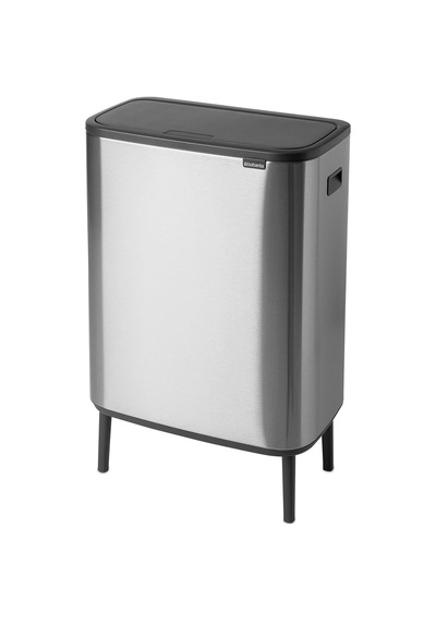 Bo Touch Çöp Kutusu Hi Recycling 2 X 30l, Çelik Mat Parmak İzlerine Karşı