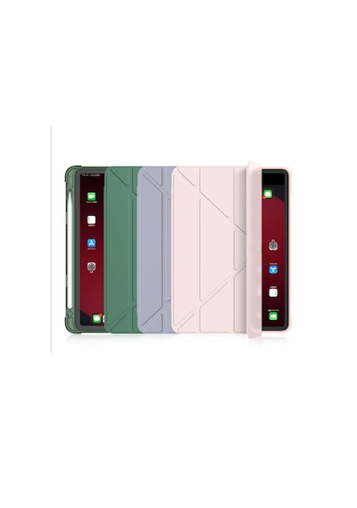 Apple Uyumlu iPad, 7. Nesil 10.2 Kılıf Kalem Bölmeli Trifolding Case A2197 A2198 A2200