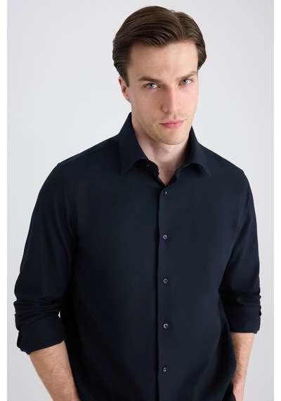 D'S Damat Ds Damat Regular Fit Lacivert Armürlü Gömlek 5hf02ta06342m Çok Renkli