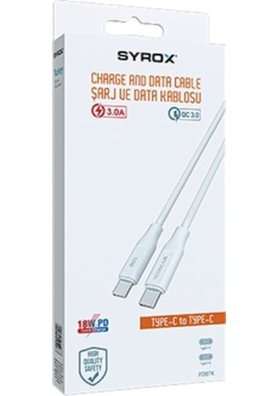 Zuidid 3,0 Amper 18W 1 Metre Hızlı Şarj Kablosu - Type - C Pd