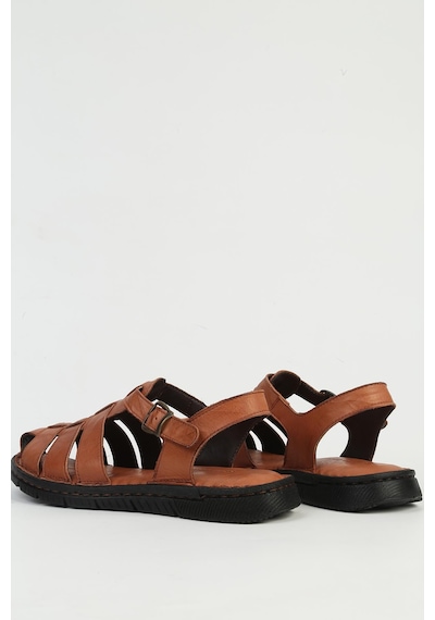 Pierre Cardin Hakiki Deri Taba Erkek Sandalet Pc-7462 Taba
