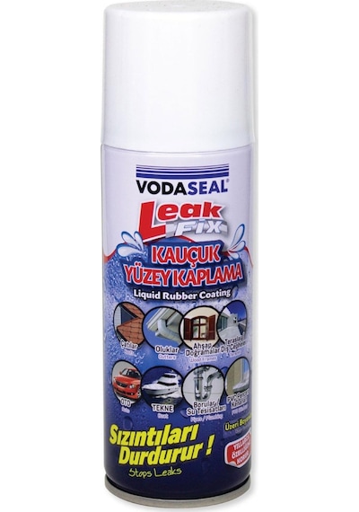 Leak Fix Su Geçirmez Sızdırmaz Sızıntı Önleyici Kauçuk Kaplama İzolayson Beyaz Sprey 200 ML