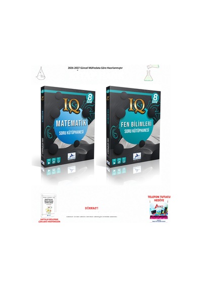 Paraf 8. Sınıf Fen, Matematik Iq Soru Bankası 2 Kitap Seti