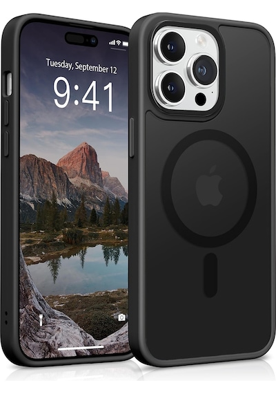 Bix Apple Uyumlu iPhone 16 Pro Max Magsafe Kılıf Tam Koruma Manyetik Darbe Emici Siyah