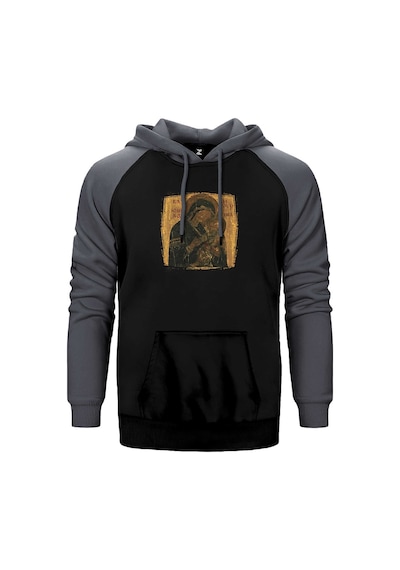 Batushka Panihida Gri Renk Reglan Kol Kapşonlu Sweatshirt Gri