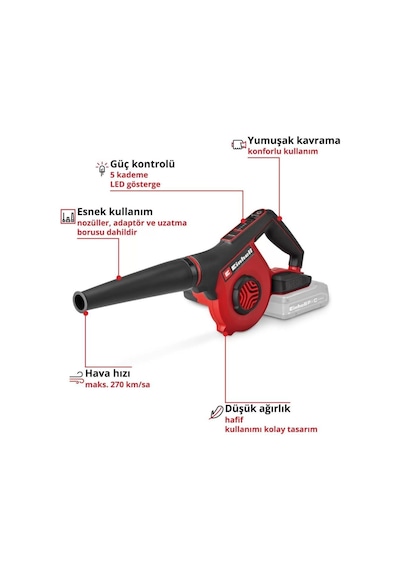 Einhell TE-CB 18/270 Li Solo Akülü Üfleme Makinesi - 3408045