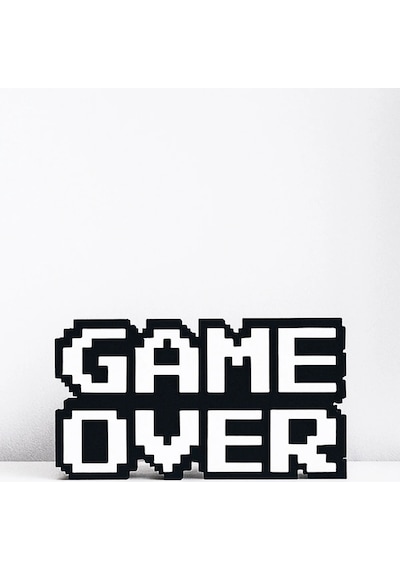 Modern Game Over Kabartmalı Süs Dekoratif Obje, Duvar & Masaüstü Aksesuarı,hediye 15x8.5 Cm