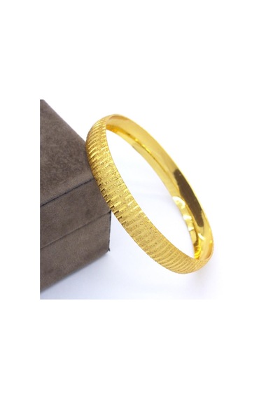 Altın Kaplama Çizgili Bilezik 0.8 Cm Blz-3051 Altın