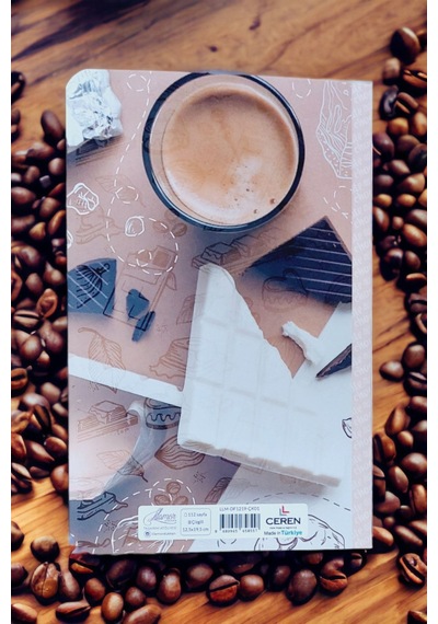 12,5x19,5 Cm 112 Sayfa Çizgili Kokulu Defter Karton Kapak Krem Renk Kağıt 1