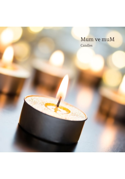 10 Lu Tarçın Kokulu Kahve Rengi Tealight Mum Kahverengi