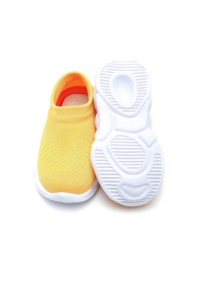 Ultra Hafif Memory Foam İç Taban Çocuk Triko Spor Ayakkabı Sarı-m-1002 Sarı