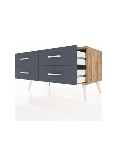 Hyperion Şifonyer 4 Raflı 88x44x48 Çam-çam/antrasit Çam/antrasit Hyperion Şifonyer 4 Raflı 88x44x48 Çam-çam/antrasit Çam/antrasit