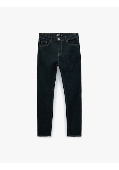 Koton Normal Bel Cepli Skinny Fit Pamuklu Jean Pantolon - Skinny Jeans Green Cast 7wam40232nd Yeşil