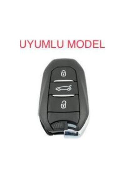 Peugeot 508 2008 3008 4008 5008 Silikon Anahtar Kılıf Sustasız