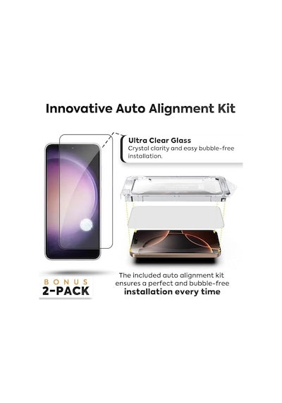 Ayrex Samsung S25 Ultra Uyumlu Ekran Koruyucu - 9h Temperli Cam, Hd Şeffaf, 2'li Paket
