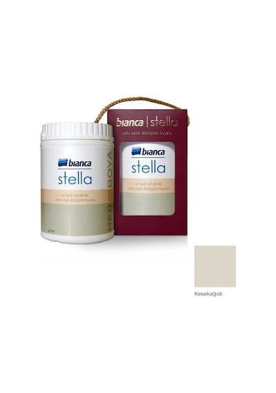 Stella Boya Yeni Nesil Yaşam Boyası 1 Lt Kese Kağıdı/7250 Dolap Fayans Cam Plastik Ahşap Boy Diğer