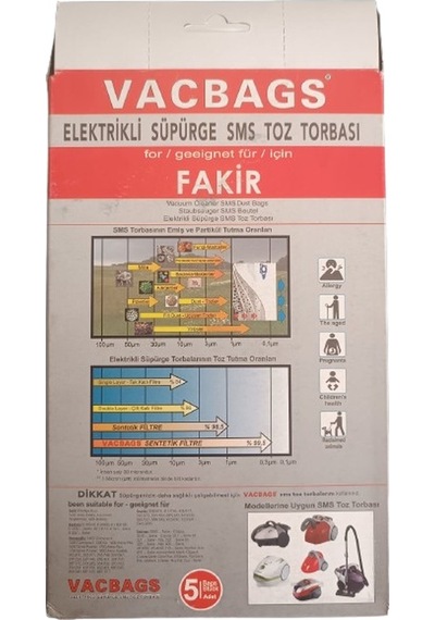 Fakir Elektrikli Süpürge Sms Toz Torbası Vacbags Tip: 7