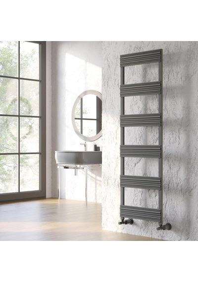 Lojimax Alüminyum Havlupan Alice Style 1000x500mm 4 Dilim Mat Antrasit Gri 440 W Yüksek Isıl Güç -825
