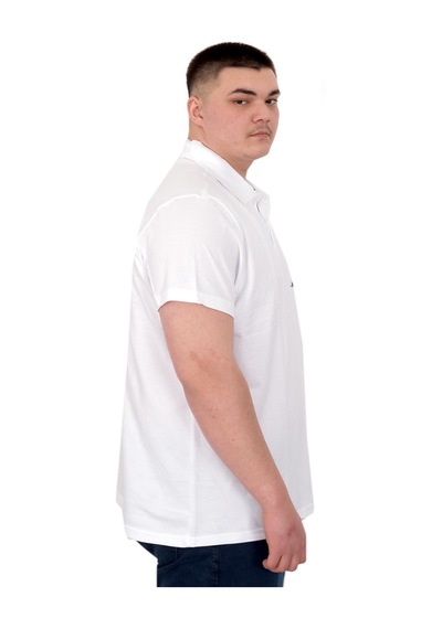 Mode Xl Büyük Beden Erkek T-shirt Polo Sea Bound U25303 Beyaz Beyaz
