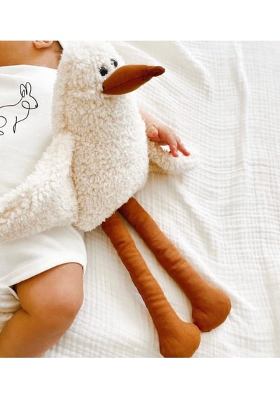 Çocuk Bebek Uyku Arkadaşı Duffy Ördek- Peluş Ördek, Uzun Bacak Kuş