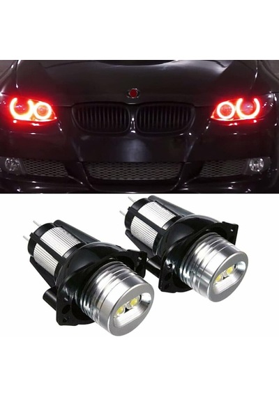 E90 E91 Led Far Ampulü Kırmızı Renk Led Melek Gözü Far Ampulü 12w