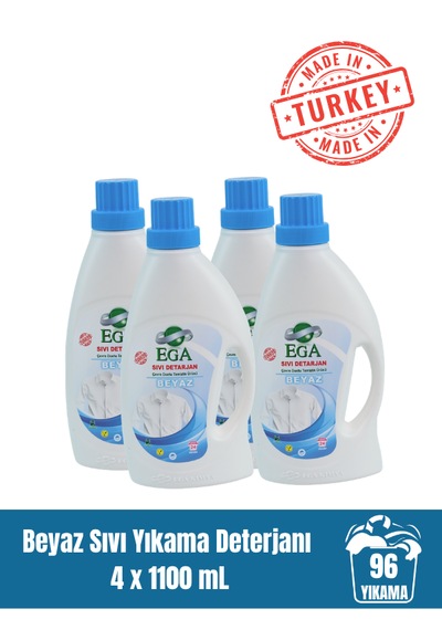 Beyaz Sıvı Yıkama Deterjanı 4x 1100 Ml 4 L