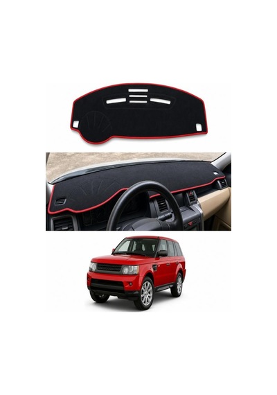 Range Rover - Sport 2005-2013 Uyumlu Torpido Koruma Kılıfı - Kırmızı Şeritli