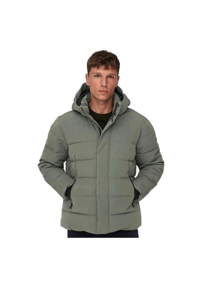 Only Erkek Ceket Onscayson Puffa Otw 22019598-castor Gray Gri