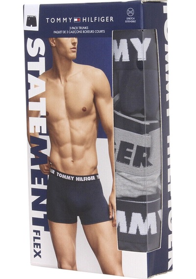 Tommy Hilfiger Tommy Hılfıger Statement Flex Erkek 3 Lü Boxer 09T3798 410