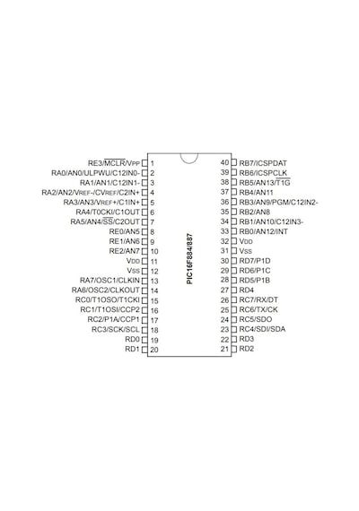 Pıc16f887-ı/p Pdıp-40 8-bit 20mhz Mikrodenetleyici